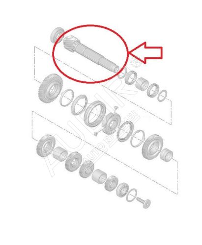 Arbre de transmission Citroën Berlingo, Partner depuis 2008 secondaire, 15/73 dents