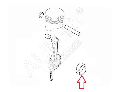 Roulement de bielle Fiat Doblo 2010-2015, Ducato depuis 2011 2.0/2.2D 1,535-1,539 jaune