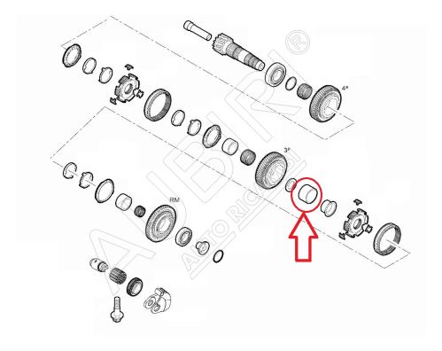 Entretoise d'arbre de transmission Fiat Ducato depuis 2021 2.2D, Doblo 2010-2022 secondaire