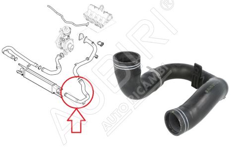 Durite de turbo Fiat Doblo depuis 2010 1.6/2.0 D entre l'intercooler et le clapet, complet