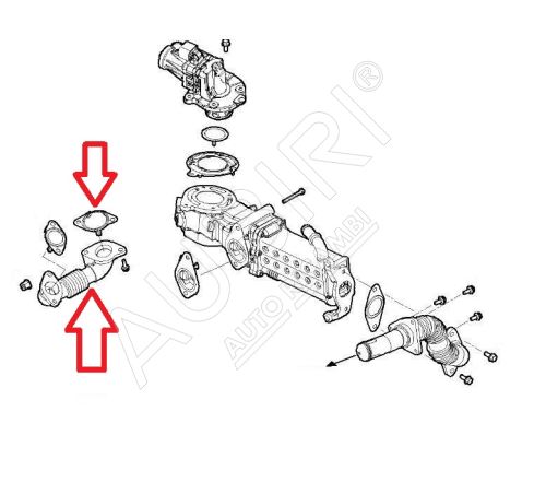 Tube refroidisseur vanne EGR Iveco Daily depuis 2022 2.3D