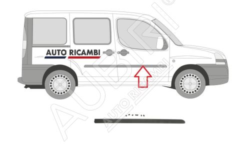 Baguette de protection Fiat Doblo 2000-2010 droite, porte avant