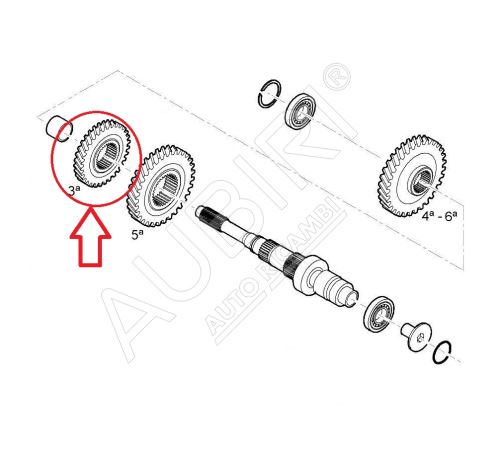 3rd gear wheel Fiat Ducato since 2021 2.2D, Doblo 2010-2022 - 36/49 teeth