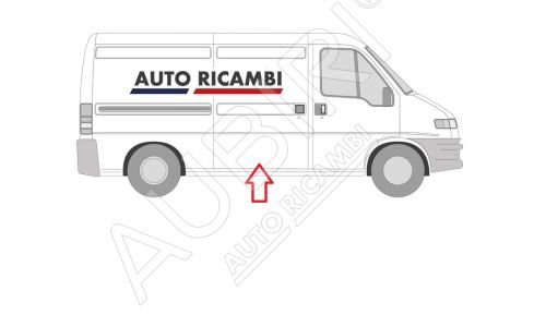 Baguette de protection Fiat Ducato 2002-2006 droit, porte coulissante