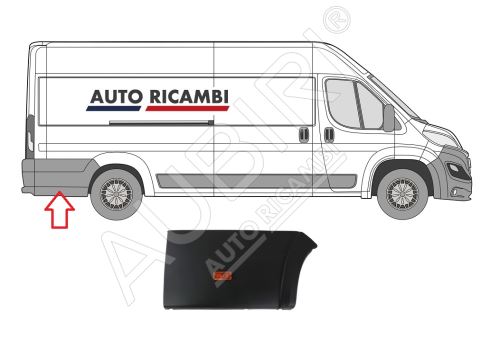 Baguette de protection Fiat Ducato depuis 2014 droit, derrière la roue arrière large