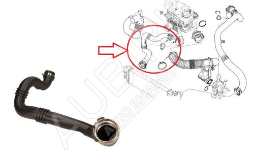 Durite turbo Renault Master depuis 2010 2.3 dCi Traction avant, l'intercooler vers clapet