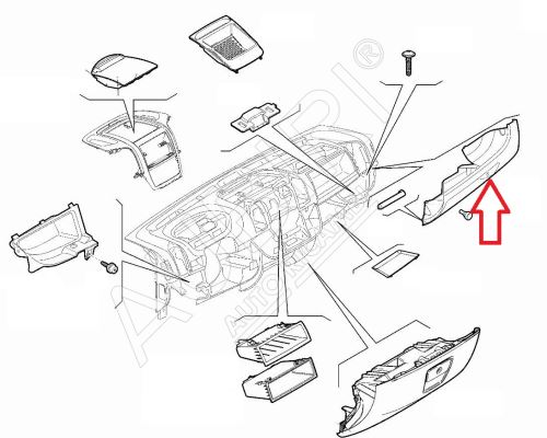 Composant de tableau de bord Fiat Ducato depuis 2021