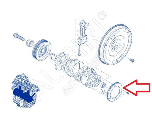 Roue d'impulsion de vilebrequin Renault Trafic depuis 2019, Talento 2019-2021 2.0D