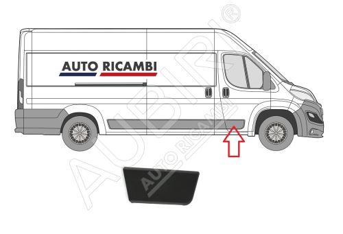 Baguette de protection Fiat Ducato depuis 2014 droit, porte avant, noir