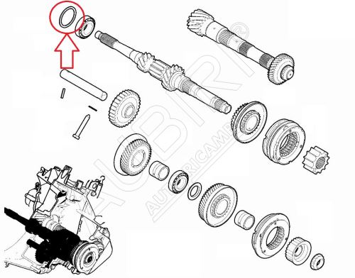 Jeu de rondelles d'arbre primaire Citroën Jumpy, Expert depuis 2016 - BE4