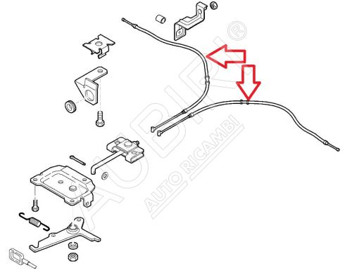 Handbrake cable Fiat Ducato since 2023 rear