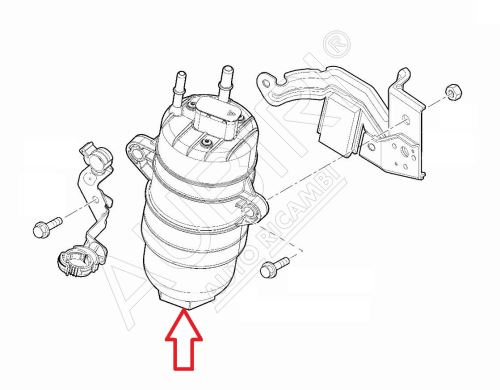 Fuel filter Fiat Ducato since 2020 2.2D complete with housing