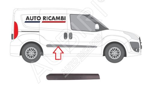 Baguette de protection Fiat Doblo depuis 2010 droit, porte arrière