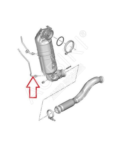 Tube capteur, pression différentielle Citroën Berlingo, Partner de 2018 1.2 PureTech- inf.