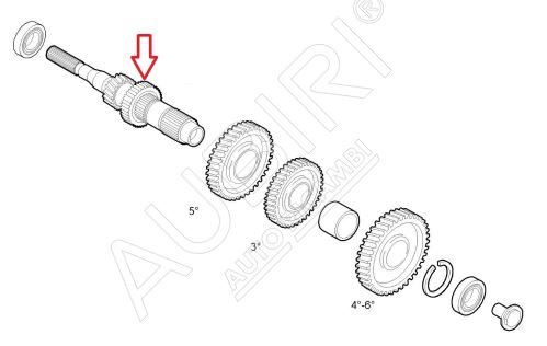 Arbre de transmission Fiat Ducato 2014-2021 2.3D, depuis 2021 2.2D principal, 11x47 dents