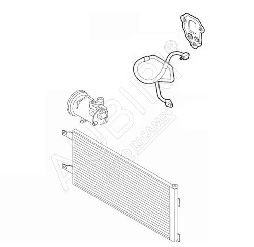 Tuyau climatisation Fiat Ducato 2011-2016 2.0D du compresseur à l'évaporateur