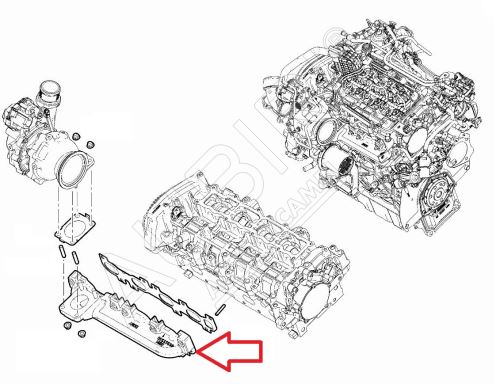 Collecteur d'échappement Fiat Ducato depuis 2021 2.2D