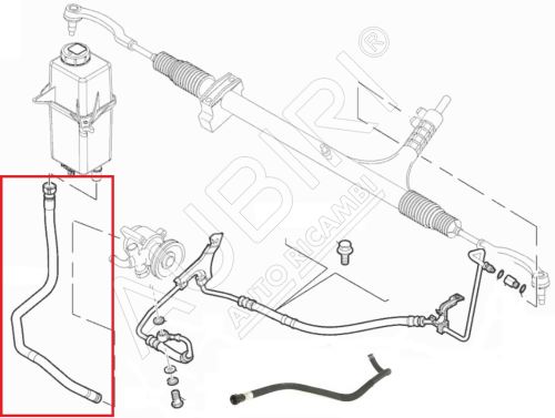 Power steering hose Fiat Ducato 2011-2014- 3.0 JTD - from tank to pump