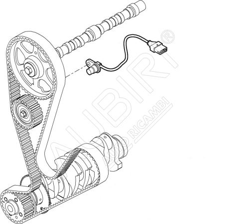 Capteur, position d'arbre à cames Fiat Ducato 244 2.3 au numéro de moteur 144641