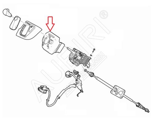 Isolation phonique du levier de vitesses Fiat Ducato depuis 2021 boîte automatique