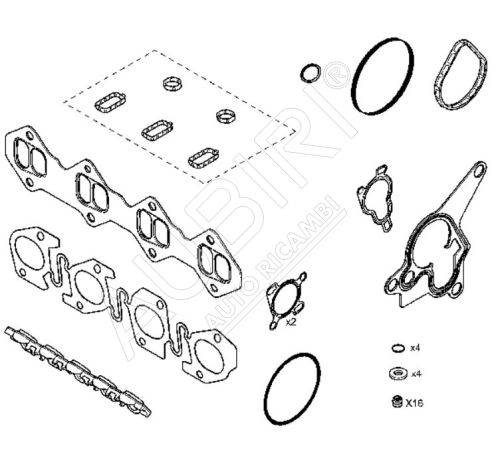 Pochette de joints moteur R-Master depuis 2010 2,3 dCi sans joint de culasse