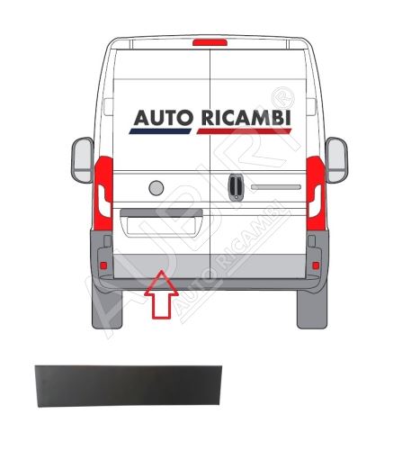 Baguette de protection Fiat Ducato depuis 2014 arrière, porte gauche, noir