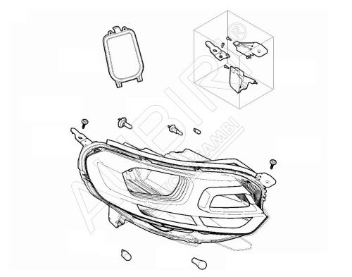 Phare avant Phare Fiat Scudo depuis 2022, Jumpy, Expert depuis 2016, Vivaro depuis 2019 droit