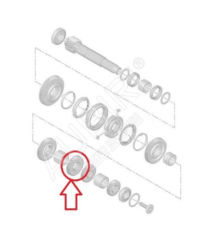 Roue dentée 4. vitesse Citroën Berlingo, Partner depuis 2008 - 40 dents, STT/MCC