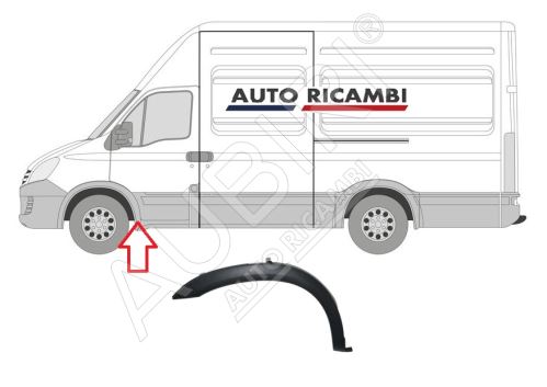 Baguette de protection Iveco Daily 2011-2014 gauche, garniture de garde-boue