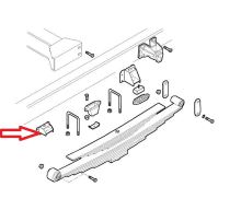Support de butée de ressort à lames Iveco Daily od 2000 35C-70C avant (1)