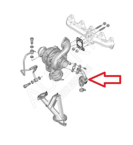 Tuyau de vidange d'huile du turbocompresseur Citroën Berlingo, Partner 2008-2011 1.6 HDi