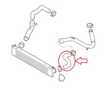 Durite de turbo Fiat Ducato 2006-2011 3.0 entre le turbo et l'intercooler (2)