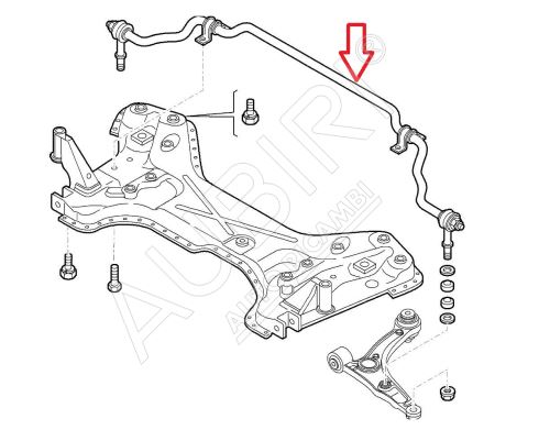 Ressort de barre de torsion Fiat Ducato, Jumper, Boxer depuis 2021 avant