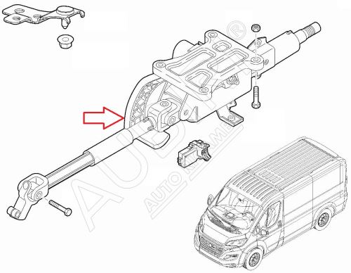 Colonne de direction Fiat Ducato, Jumper, Boxer depuis 2021 démarrage sans clé