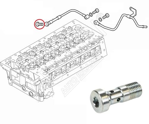 Boulon banjo Fiat Ducato depuis 2006 alimentation en huile du turbo