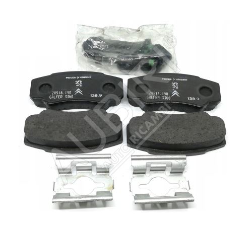 Brake pads Fiat Ducato 1994-2006 rear, with accessories