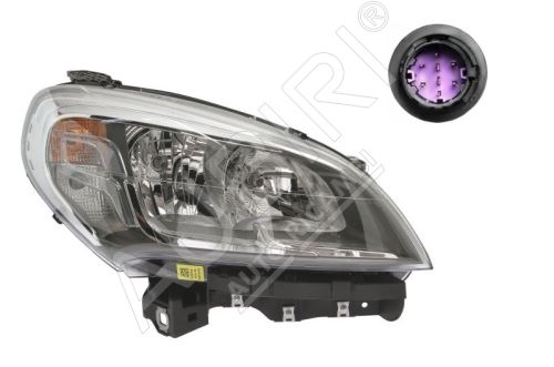 Phare avant Fiat Doblo depuis 2016 droit H7+H7, avec feux diurnes, avec moteur