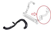 Durite de turbo Fiat Ducato depuis 2006 2.3 entre le turbo et l'intercooler