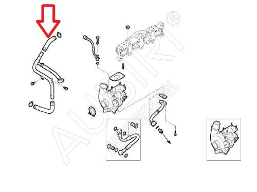 Tuyau de refroidissement du turbocompresseur Iveco Daily 2016-2019 2.3D