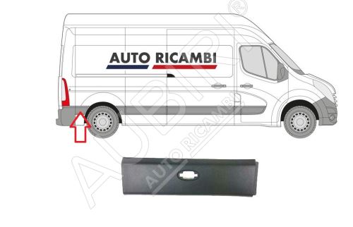 Baguette de protection Renault Master de 2010 droit, derrière la roue arrière, pour feu