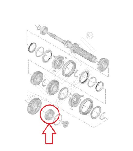 Transmission bearing Citroën Berlingo since 2008 rear for primary shaft