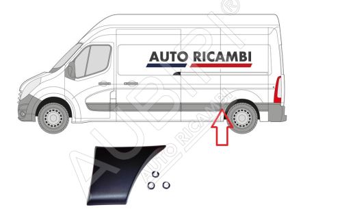 Baguette de protection Renault Master depuis 2010 gauche, devant la roue arrière