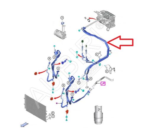 Durite de climatisation Ford Transit depuis 2014