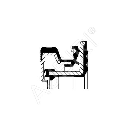 Bague d'étanchéité, moyeu de roue arrière Iveco TurboDaily 4x4 70x100x13,5/15 mm