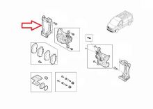 Support d'étrier de frein Renault Trafic depuis 2014, Vivaro 2014-2019 avant droit