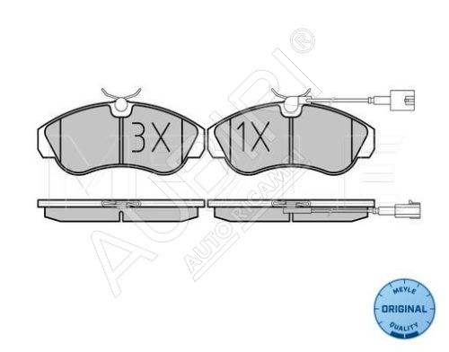 Plaquettes de frein Fiat Ducato 1994-2006 avant, 1 capteur Q18, système TRW