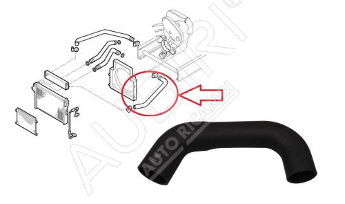 Durite de turbo Iveco Daily 2000-2006 2.8 entre l'intercooler et le collecteur d'admission