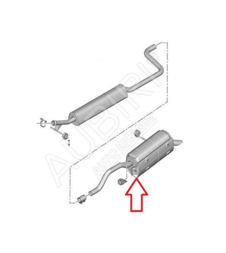 Silencieux d'échappement Citroën Berlingo, Partner depuis 2018 1.2 PureTech arrière, 2785