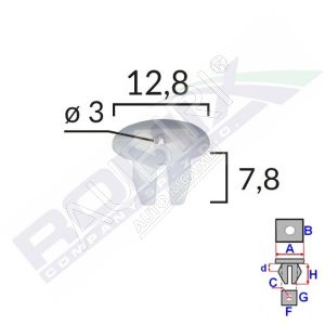 Plastic clip Fiat Ducato 250 25pcs