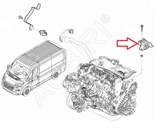 Support moteur Fiat Ducato depuis 2021 2.2D droit